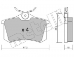 Piduriklotsi komplekt,ketaspidur METELLI 22-0100-0