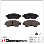Piduriklotsi komplekt,ketaspidur ZIMMERMANN 21601.175.1