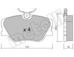 Piduriklotsi komplekt,ketaspidur METELLI 22-0061-0