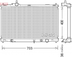 Radiaator,mootorijahutus DENSO DRM50095