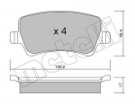Piduriklotsi komplekt,ketaspidur METELLI 22-0676-0