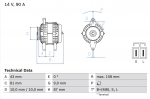 Generaator BOSCH 0 986 080 430