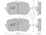 Piduriklotsi komplekt,ketaspidur METELLI 22-1268-0