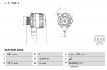 Generaator BOSCH 0 986 083 450