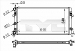 Radiaator,mootorijahutus TYC 737-0074