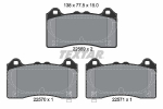 Piduriklotsi komplekt,ketaspidur TEXTAR 2256901