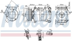 Kompressor,kliimaseade NISSENS 890599