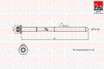 Klapikaanekruvikomplekt FAI AutoParts B1018