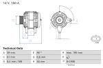 Generaator BOSCH 0 986 084 870