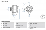 Generaator BOSCH 0 986 084 750