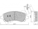 Piduriklotsi komplekt,ketaspidur METELLI 22-0295-0