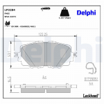 Piduriklotsi komplekt,ketaspidur DELPHI LP3284