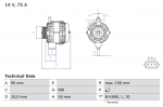 Generaator BOSCH 0 986 081 950
