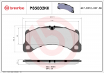 Piduriklotsi komplekt,ketaspidur BREMBO P65033NX