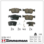 Piduriklotsi komplekt,ketaspidur ZIMMERMANN 26784.145.2