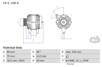 Generaator BOSCH 0 986 041 810