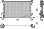 Radiaator,mootorijahutus DENSO DRM09174