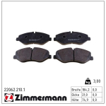 Piduriklotsi komplekt,ketaspidur ZIMMERMANN 22062.210.1