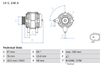 Generaator BOSCH 0 986 083 460