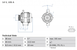 Generaator BOSCH 0 986 084 240