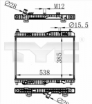 Radiaator,mootorijahutus TYC 710-0059