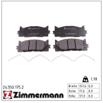 Piduriklotsi komplekt,ketaspidur ZIMMERMANN 24350.175.2