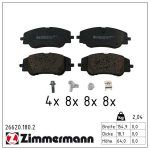 Piduriklotsi komplekt,ketaspidur ZIMMERMANN 26620.180.2