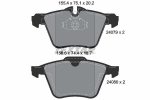 Piduriklotsi komplekt,ketaspidur TEXTAR 2407903