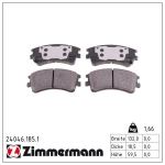 Piduriklotsi komplekt,ketaspidur ZIMMERMANN 24046.185.1
