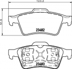 Piduriklotsi komplekt,ketaspidur HELLA 8DB 355 009-121