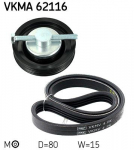 Soonrihmakomplekt SKF VKMA 62116