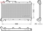 Radiaator,mootorijahutus DENSO DRM36026