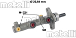 Peapiduri silinder METELLI 05-0589
