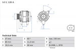 Generaator BOS 0 986 042 820