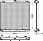 Radiaator,mootorijahutus DENSO DRM46041