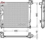 Radiaator,mootorijahutus DENSO DRM41007