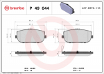 Piduriklotsi komplekt,ketaspidur BREMBO P 49 044