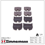Piduriklotsi komplekt,ketaspidur ZIMMERMANN 23943.175.1