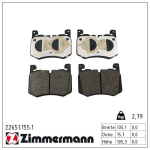 Piduriklotsi komplekt,ketaspidur ZIMMERMANN 22651.155.1