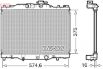 Radiaator,mootorijahutus DENSO DRM44043