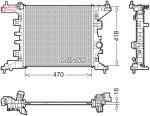 Radiaator,mootorijahutus DENSO DRM20121