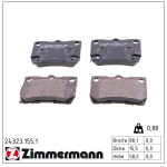 Piduriklotsi komplekt,ketaspidur ZIMMERMANN 24323.155.1