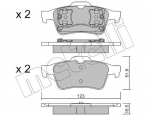 Piduriklotsi komplekt,ketaspidur METELLI 22-0337-0