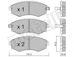 Piduriklotsi komplekt,ketaspidur METELLI 22-0518-0