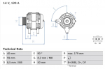 Generaator BOSCH 0 986 041 300