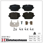 Piduriklotsi komplekt,ketaspidur ZIMMERMANN 20707.185.2