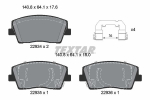 Piduriklotsi komplekt,ketaspidur TEXTAR 2293401