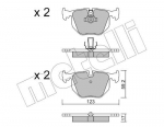 Piduriklotsi komplekt,ketaspidur METELLI 22-0560-0