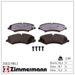 Piduriklotsi komplekt,ketaspidur ZIMMERMANN 25022.985.2