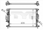 Radiaator,mootorijahutus TYC 710-0060
